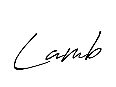 Design your own signature with our free online signature maker. With this signature software, you can create a handwritten (Antro_Vectra_Bolder) signature for name Lamb. Lamb signature style 7 images and pictures png