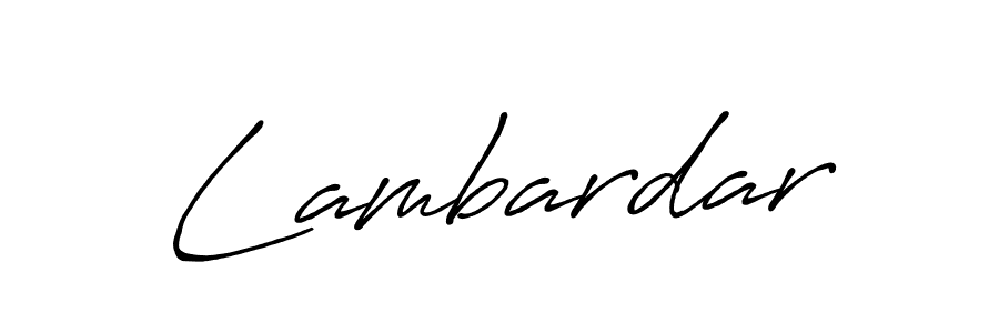 Design your own signature with our free online signature maker. With this signature software, you can create a handwritten (Antro_Vectra_Bolder) signature for name Lambardar. Lambardar signature style 7 images and pictures png