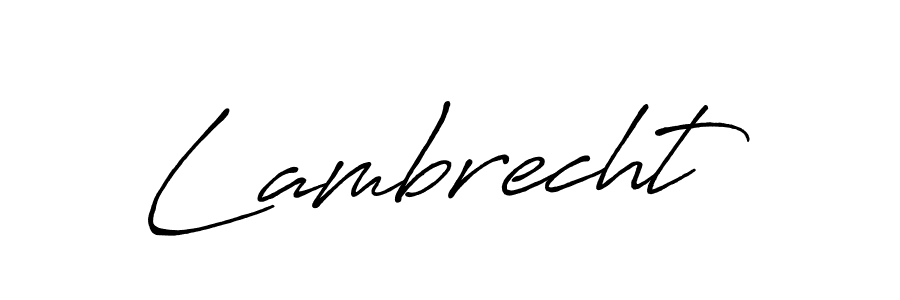 Make a beautiful signature design for name Lambrecht. With this signature (Antro_Vectra_Bolder) style, you can create a handwritten signature for free. Lambrecht signature style 7 images and pictures png