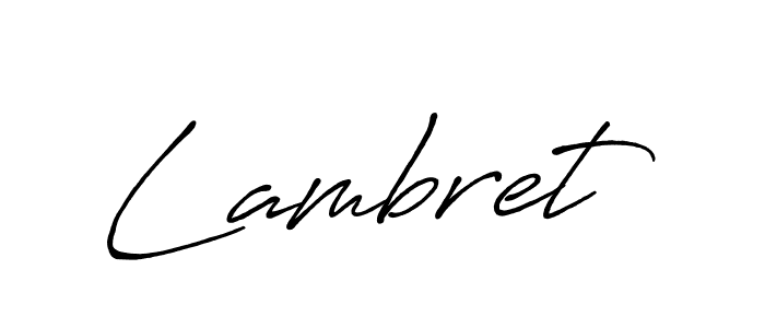 Make a beautiful signature design for name Lambret. With this signature (Antro_Vectra_Bolder) style, you can create a handwritten signature for free. Lambret signature style 7 images and pictures png