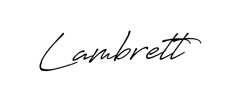 Create a beautiful signature design for name Lambrett. With this signature (Antro_Vectra_Bolder) fonts, you can make a handwritten signature for free. Lambrett signature style 7 images and pictures png