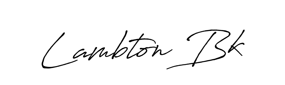 Use a signature maker to create a handwritten signature online. With this signature software, you can design (Antro_Vectra_Bolder) your own signature for name Lambton Bk. Lambton Bk signature style 7 images and pictures png