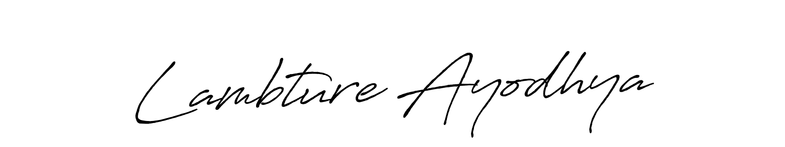 Also we have Lambture Ayodhya name is the best signature style. Create professional handwritten signature collection using Antro_Vectra_Bolder autograph style. Lambture Ayodhya signature style 7 images and pictures png