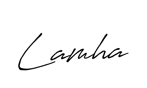 Create a beautiful signature design for name Lamha. With this signature (Antro_Vectra_Bolder) fonts, you can make a handwritten signature for free. Lamha signature style 7 images and pictures png