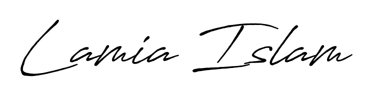 How to make Lamia Islam signature? Antro_Vectra_Bolder is a professional autograph style. Create handwritten signature for Lamia Islam name. Lamia Islam signature style 7 images and pictures png