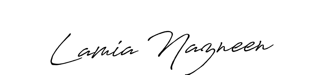 How to Draw Lamia Nazneen signature style? Antro_Vectra_Bolder is a latest design signature styles for name Lamia Nazneen. Lamia Nazneen signature style 7 images and pictures png