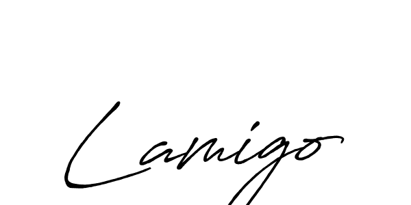 Also You can easily find your signature by using the search form. We will create Lamigo name handwritten signature images for you free of cost using Antro_Vectra_Bolder sign style. Lamigo signature style 7 images and pictures png