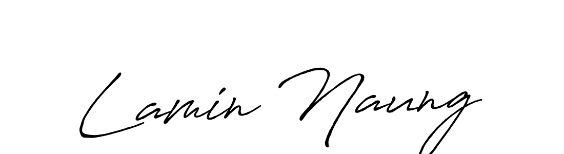 Antro_Vectra_Bolder is a professional signature style that is perfect for those who want to add a touch of class to their signature. It is also a great choice for those who want to make their signature more unique. Get Lamin Naung name to fancy signature for free. Lamin Naung signature style 7 images and pictures png