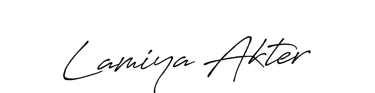 Also You can easily find your signature by using the search form. We will create Lamiya Akter name handwritten signature images for you free of cost using Antro_Vectra_Bolder sign style. Lamiya Akter signature style 7 images and pictures png