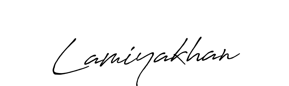 The best way (Antro_Vectra_Bolder) to make a short signature is to pick only two or three words in your name. The name Lamiyakhan include a total of six letters. For converting this name. Lamiyakhan signature style 7 images and pictures png