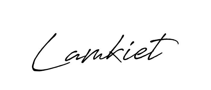 Make a beautiful signature design for name Lamkiet. With this signature (Antro_Vectra_Bolder) style, you can create a handwritten signature for free. Lamkiet signature style 7 images and pictures png