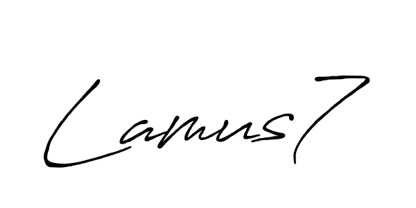 You should practise on your own different ways (Antro_Vectra_Bolder) to write your name (Lamus7) in signature. don't let someone else do it for you. Lamus7 signature style 7 images and pictures png