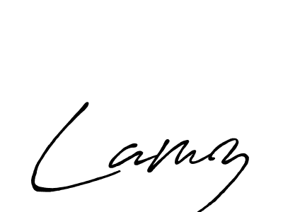 Lamz stylish signature style. Best Handwritten Sign (Antro_Vectra_Bolder) for my name. Handwritten Signature Collection Ideas for my name Lamz. Lamz signature style 7 images and pictures png