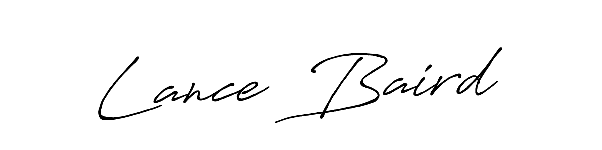 The best way (Antro_Vectra_Bolder) to make a short signature is to pick only two or three words in your name. The name Lance  Baird include a total of six letters. For converting this name. Lance  Baird signature style 7 images and pictures png