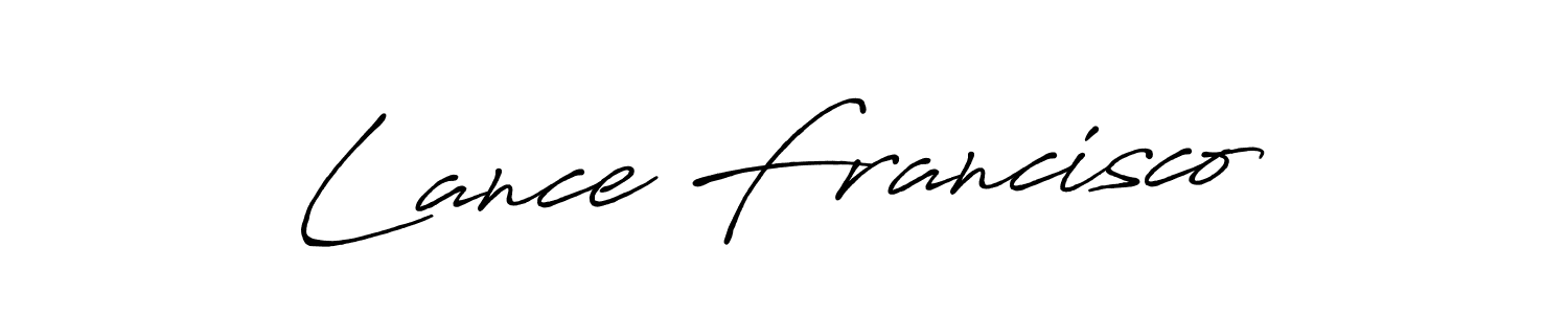 Create a beautiful signature design for name Lance Francisco. With this signature (Antro_Vectra_Bolder) fonts, you can make a handwritten signature for free. Lance Francisco signature style 7 images and pictures png