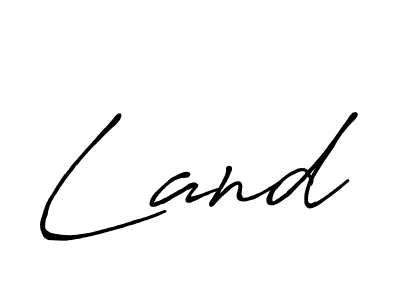 Use a signature maker to create a handwritten signature online. With this signature software, you can design (Antro_Vectra_Bolder) your own signature for name Land. Land signature style 7 images and pictures png