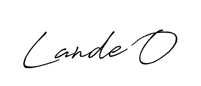 This is the best signature style for the Lande O name. Also you like these signature font (Antro_Vectra_Bolder). Mix name signature. Lande O signature style 7 images and pictures png