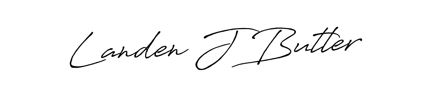 This is the best signature style for the Landen J Butler name. Also you like these signature font (Antro_Vectra_Bolder). Mix name signature. Landen J Butler signature style 7 images and pictures png