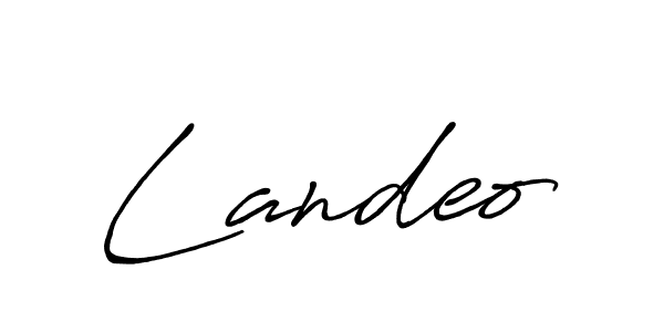 Also we have Landeo name is the best signature style. Create professional handwritten signature collection using Antro_Vectra_Bolder autograph style. Landeo signature style 7 images and pictures png