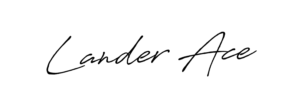 How to make Lander Ace signature? Antro_Vectra_Bolder is a professional autograph style. Create handwritten signature for Lander Ace name. Lander Ace signature style 7 images and pictures png