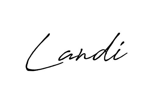 The best way (Antro_Vectra_Bolder) to make a short signature is to pick only two or three words in your name. The name Landi include a total of six letters. For converting this name. Landi signature style 7 images and pictures png