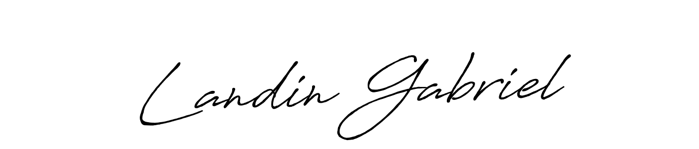 Create a beautiful signature design for name Landin Gabriel. With this signature (Antro_Vectra_Bolder) fonts, you can make a handwritten signature for free. Landin Gabriel signature style 7 images and pictures png