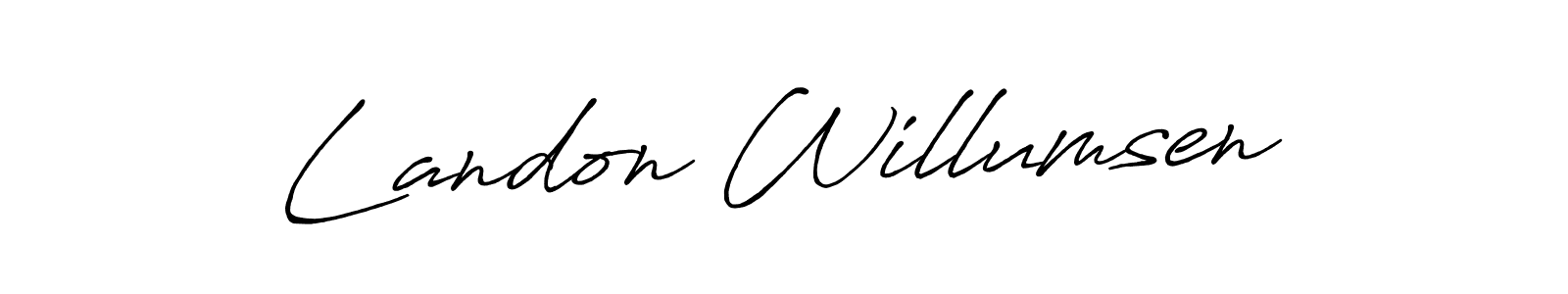 Also we have Landon Willumsen name is the best signature style. Create professional handwritten signature collection using Antro_Vectra_Bolder autograph style. Landon Willumsen signature style 7 images and pictures png