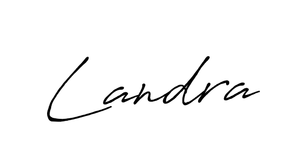 Create a beautiful signature design for name Landra. With this signature (Antro_Vectra_Bolder) fonts, you can make a handwritten signature for free. Landra signature style 7 images and pictures png