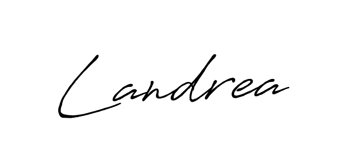 Also You can easily find your signature by using the search form. We will create Landrea name handwritten signature images for you free of cost using Antro_Vectra_Bolder sign style. Landrea signature style 7 images and pictures png