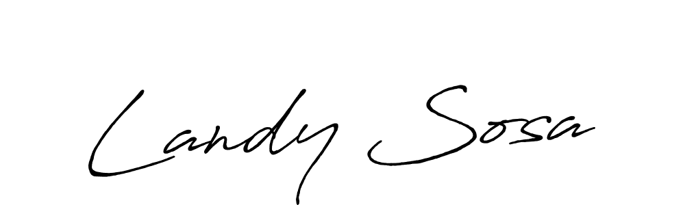 if you are searching for the best signature style for your name Landy Sosa. so please give up your signature search. here we have designed multiple signature styles  using Antro_Vectra_Bolder. Landy Sosa signature style 7 images and pictures png