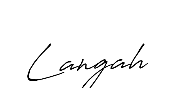 if you are searching for the best signature style for your name Langah. so please give up your signature search. here we have designed multiple signature styles  using Antro_Vectra_Bolder. Langah signature style 7 images and pictures png