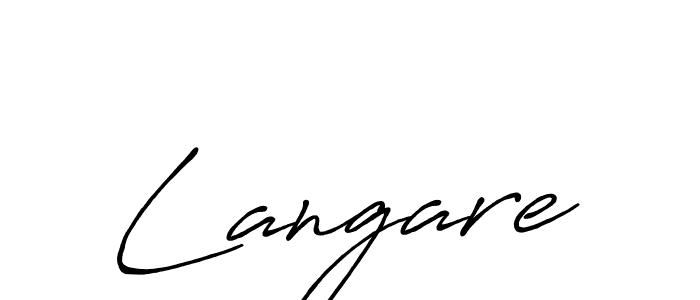 Design your own signature with our free online signature maker. With this signature software, you can create a handwritten (Antro_Vectra_Bolder) signature for name Langare. Langare signature style 7 images and pictures png
