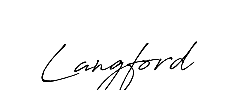 Create a beautiful signature design for name Langford. With this signature (Antro_Vectra_Bolder) fonts, you can make a handwritten signature for free. Langford signature style 7 images and pictures png