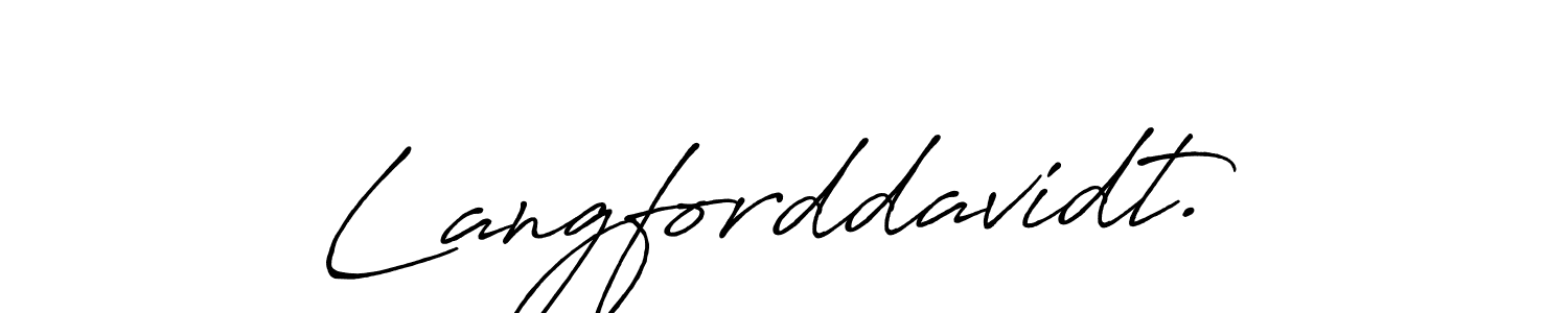 Make a beautiful signature design for name Langforddavidt.. With this signature (Antro_Vectra_Bolder) style, you can create a handwritten signature for free. Langforddavidt. signature style 7 images and pictures png