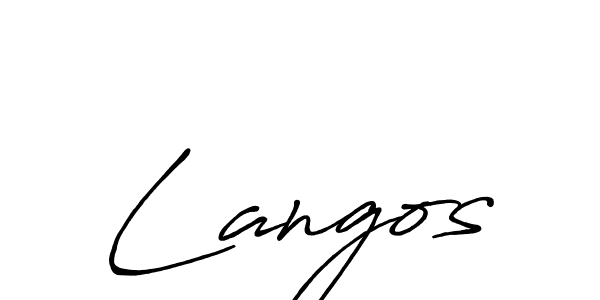 You should practise on your own different ways (Antro_Vectra_Bolder) to write your name (Langos) in signature. don't let someone else do it for you. Langos signature style 7 images and pictures png