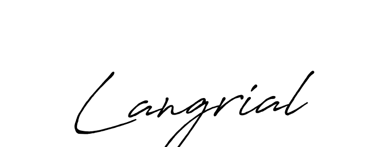 Once you've used our free online signature maker to create your best signature Antro_Vectra_Bolder style, it's time to enjoy all of the benefits that Langrial name signing documents. Langrial signature style 7 images and pictures png