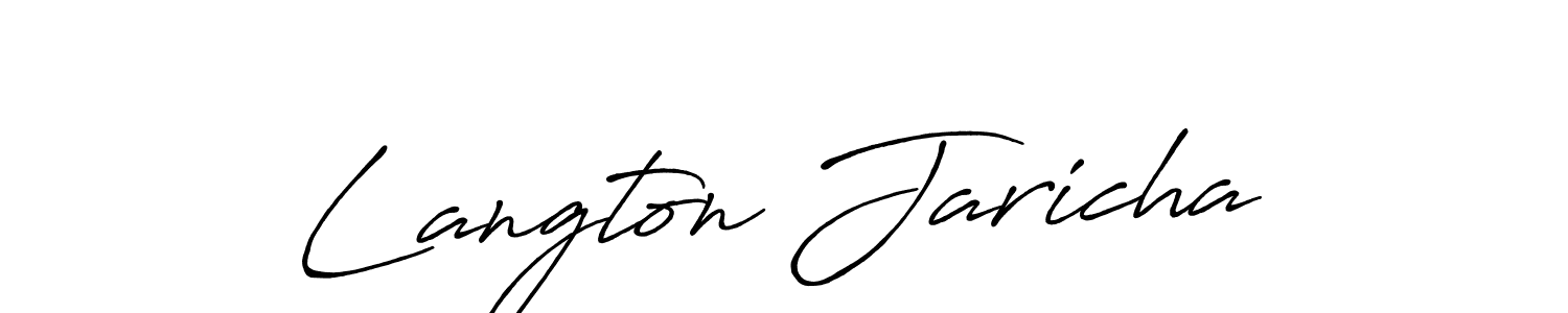 The best way (Antro_Vectra_Bolder) to make a short signature is to pick only two or three words in your name. The name Langton Jaricha include a total of six letters. For converting this name. Langton Jaricha signature style 7 images and pictures png