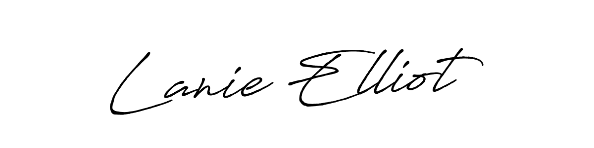 Lanie Elliot stylish signature style. Best Handwritten Sign (Antro_Vectra_Bolder) for my name. Handwritten Signature Collection Ideas for my name Lanie Elliot. Lanie Elliot signature style 7 images and pictures png