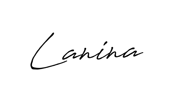 Use a signature maker to create a handwritten signature online. With this signature software, you can design (Antro_Vectra_Bolder) your own signature for name Lanina. Lanina signature style 7 images and pictures png