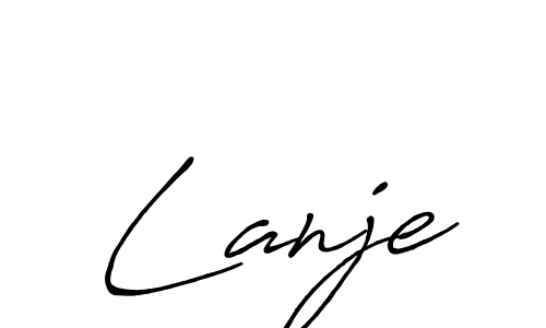How to make Lanje signature? Antro_Vectra_Bolder is a professional autograph style. Create handwritten signature for Lanje name. Lanje signature style 7 images and pictures png