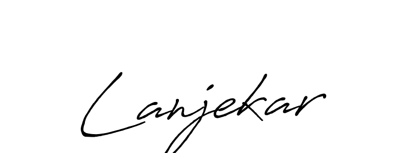 Also You can easily find your signature by using the search form. We will create Lanjekar name handwritten signature images for you free of cost using Antro_Vectra_Bolder sign style. Lanjekar signature style 7 images and pictures png