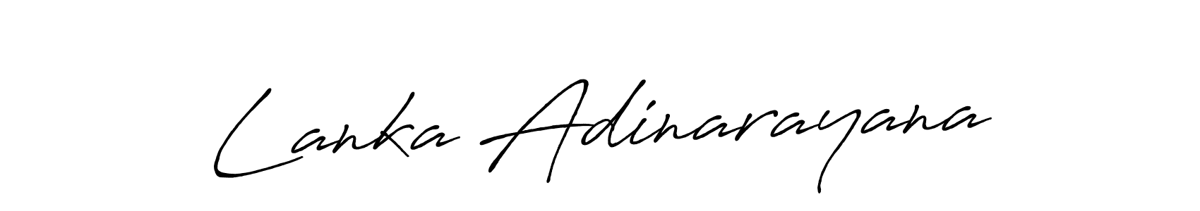 How to make Lanka Adinarayana signature? Antro_Vectra_Bolder is a professional autograph style. Create handwritten signature for Lanka Adinarayana name. Lanka Adinarayana signature style 7 images and pictures png