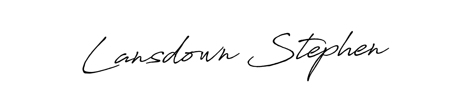 How to make Lansdown Stephen name signature. Use Antro_Vectra_Bolder style for creating short signs online. This is the latest handwritten sign. Lansdown Stephen signature style 7 images and pictures png