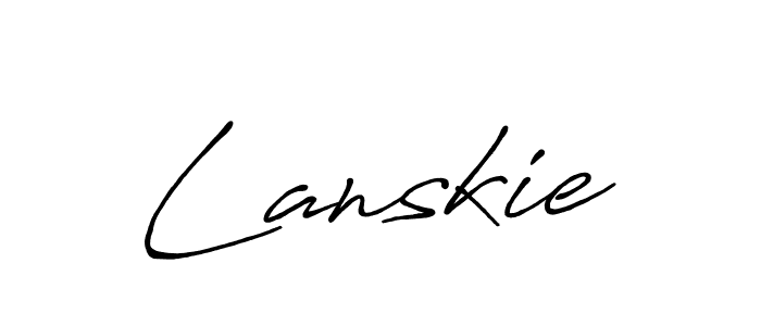 Similarly Antro_Vectra_Bolder is the best handwritten signature design. Signature creator online .You can use it as an online autograph creator for name Lanskie. Lanskie signature style 7 images and pictures png