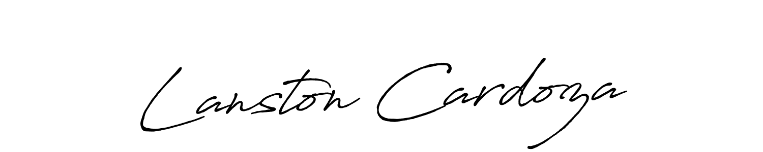 Lanston Cardoza stylish signature style. Best Handwritten Sign (Antro_Vectra_Bolder) for my name. Handwritten Signature Collection Ideas for my name Lanston Cardoza. Lanston Cardoza signature style 7 images and pictures png