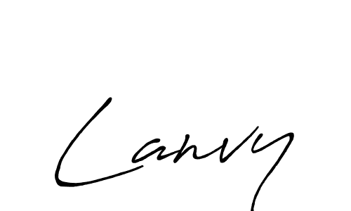 How to make Lanvy signature? Antro_Vectra_Bolder is a professional autograph style. Create handwritten signature for Lanvy name. Lanvy signature style 7 images and pictures png