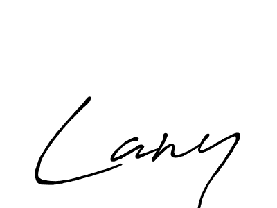 How to make Lany signature? Antro_Vectra_Bolder is a professional autograph style. Create handwritten signature for Lany name. Lany signature style 7 images and pictures png