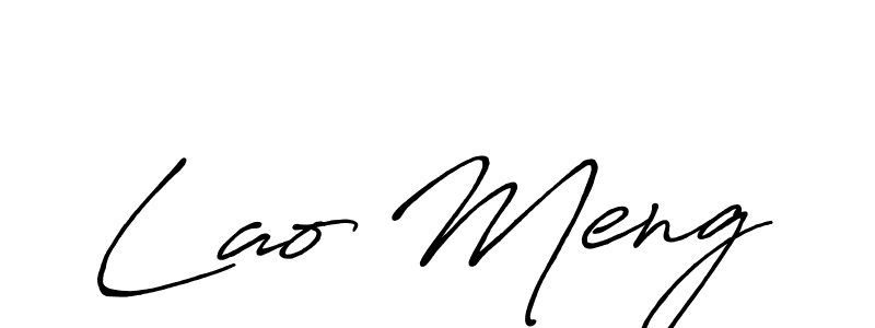 if you are searching for the best signature style for your name Lao Meng. so please give up your signature search. here we have designed multiple signature styles  using Antro_Vectra_Bolder. Lao Meng signature style 7 images and pictures png