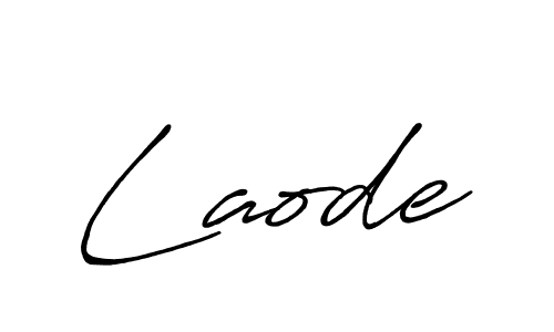 Use a signature maker to create a handwritten signature online. With this signature software, you can design (Antro_Vectra_Bolder) your own signature for name Laode. Laode signature style 7 images and pictures png