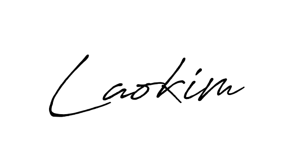 You should practise on your own different ways (Antro_Vectra_Bolder) to write your name (Laokim) in signature. don't let someone else do it for you. Laokim signature style 7 images and pictures png